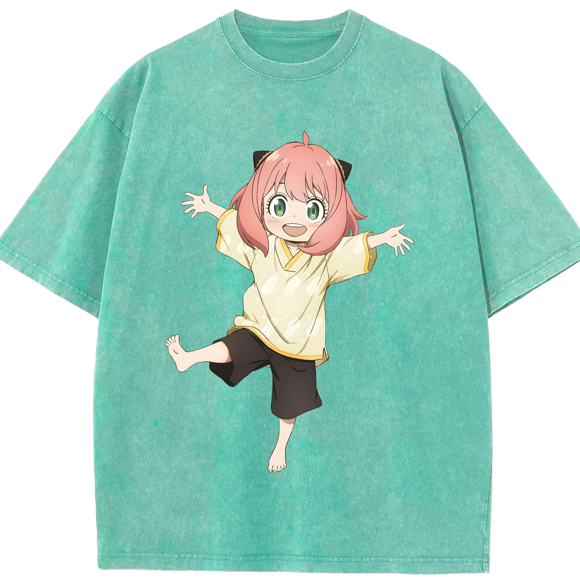 （画像用） SPY×FAMILY间谍家家酒 綿100% ヴィンテージ風 半袖Tシャツ（フロントプリント）